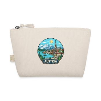 Austria Reiseabzeichen Hallstatt Alpen - Bio-Täschchen - Natur - Vorne