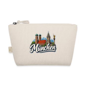 München Dom & Rathaus Sticker - Bio-Täschchen - Natur - Vorne