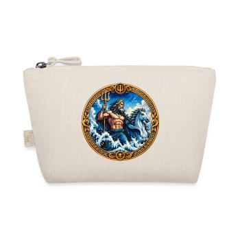 Poseidon auf rauen Wellen - Bio-Täschchen - Natur - Vorne