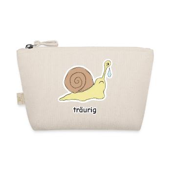 träurig – Schnecke Meme - Bio-Täschchen - Natur - Vorne