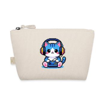 8-Bit Gamer Cat — Retro-Pixelkunst - Bio-Täschchen - Natur - Vorne