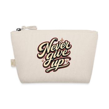 Never Give Up Gib Niemals Auf Motivation Vintage - Bio-Täschchen - Natur - Vorne