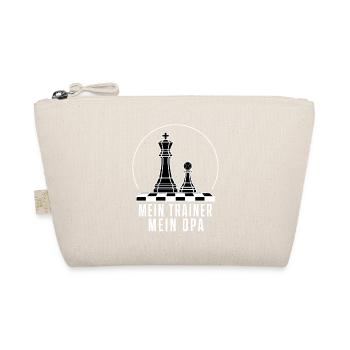 Mein Trainer mein Opa Schach Schachspiel T-Shirt - Bio-Täschchen - Natur - Vorne