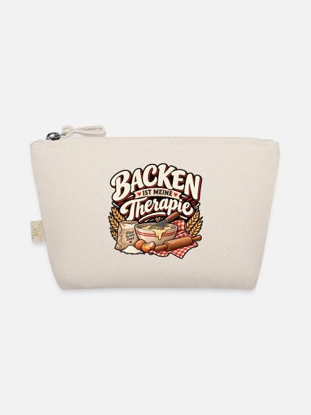 Backen ist meine Therapie Bäcker Geschenk - Bio-Täschchen - Natur