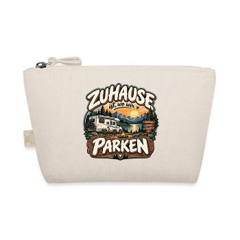 Zuhause ist, wo wir parken Camping Geschenk - Bio-Täschchen - Natur - Vorne
