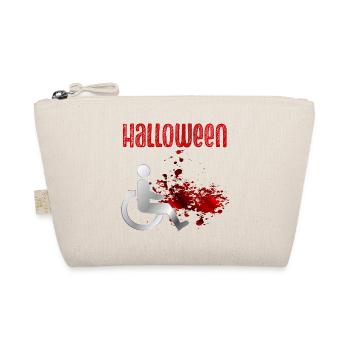Halloween Blut Rollstuhl - Bio-Täschchen - Natur - Vorne