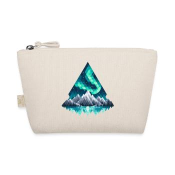 Geometrische Bergkette in Teal - Bio-Täschchen - Natur - Vorne