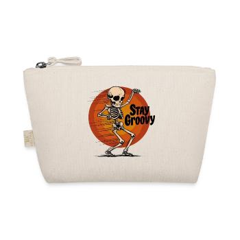 Tanzendes Skelett Stay Groovy - Bio-Täschchen - Natur - Vorne