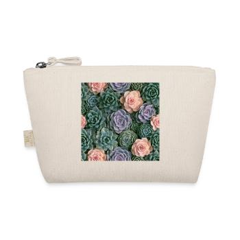 Pastellrosa und Sukkulenten - Bio-Täschchen - Natur - Vorne