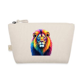 Colorful Lion Watercolor Art Design - Bio-Täschchen - Natur - Vorne
