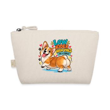 High Vibes Corgi - Bio-Täschchen - Natur - Vorne