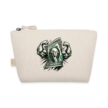Starker Dollar Bill Muskel-Hustle - Bio-Täschchen - Natur - Vorne