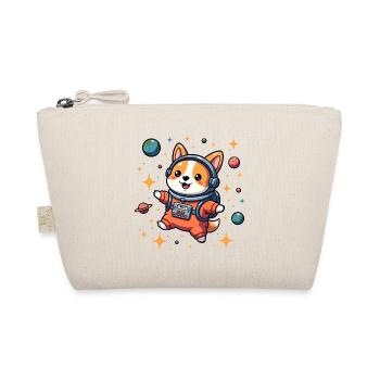 Cute Space Astronaut Corgi Dog Design - Bio-Täschchen - Natur - Vorne