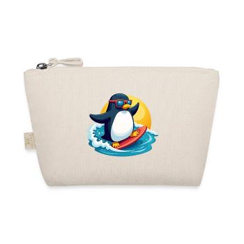 Cool Surfing Penguin Summer Beach Design - Bio-Täschchen - Natur - Vorne