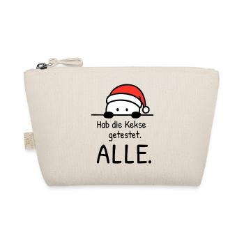 Hab die Kekse getestet. ALLE. | Weihnachtshumor - Bio-Täschchen - Natur - Vorne