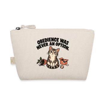 Freche Katze – Obedience Was Never an Option - Bio-Täschchen - Natur - Vorne