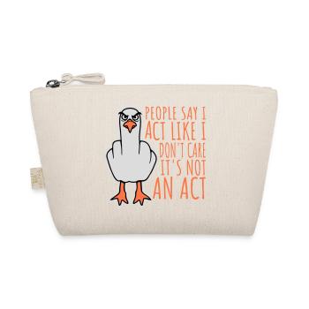 Act like I don't care It's not an act Finger Möwe - Bio-Täschchen - Natur - Vorne