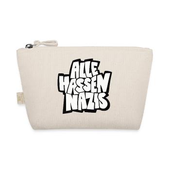 Alle_hassen_Nazis_sw - Bio-Täschchen - Natur - Vorne