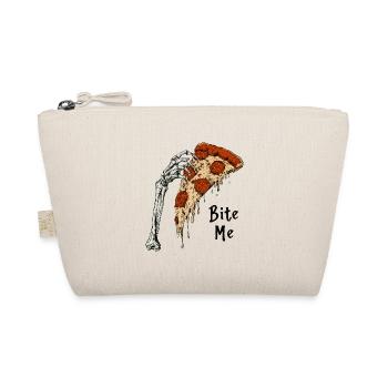 Knochenhand Pizza Bite Me - Bio-Täschchen - Natur - Vorne