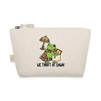 Frosch im Handarbeits-Chic - Bio-Täschchen - Natur - Vorne
