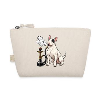 Bull Terrier mit Shisha - Bio-Täschchen - Natur - Vorne
