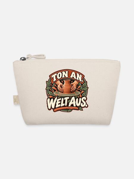 Ton an. Welt aus. Töpfern / Keramik - Bio-Täschchen - Natur