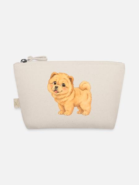 Chow-Chow – flauschiger hellbrauner Hundewelpe - Bio-Täschchen - Natur
