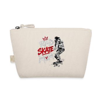 Cool Skater Mom mit Baby - Skateboarding - Bio-Täschchen - Natur - Vorne