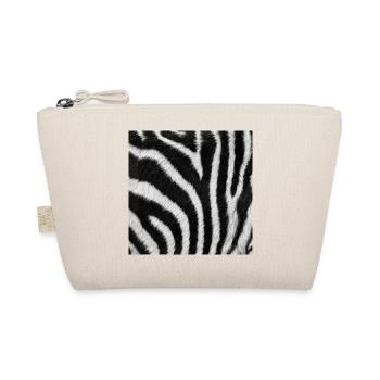 Minimalistisches Schwarz-Weiß-Zebra - Bio-Täschchen - Natur - Vorne