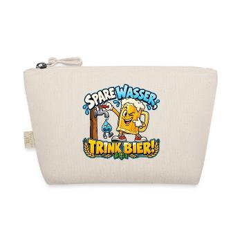 Spare Wasser, trink Bier! – Lustiger Bierkrug - Bio-Täschchen - Natur - Vorne