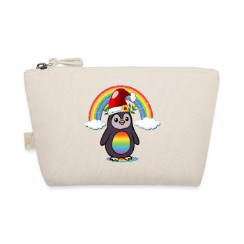 Weihnachts-Weihnachts-Pinguin - Bio-Täschchen - Natur - Vorne