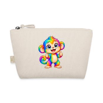 Kawaii Mehrfarbiger Regenbogenaffe - Bio-Täschchen - Natur - Vorne