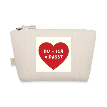 Du & Ich Herz passt - Bio-Täschchen - Natur - Vorne
