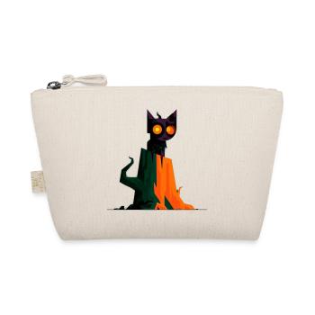 Spooky Geometry Cat - Bio-Täschchen - Natur - Vorne