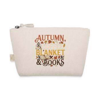 Herbst Vibes – Autumn, Coffee, Blanket & Books Pre - Bio-Täschchen - Natur - Vorne
