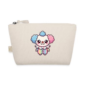 Süßer Cartoon-Clown mit Pastellfarben und großen Augen - Bio-Täschchen - Natur - Vorne