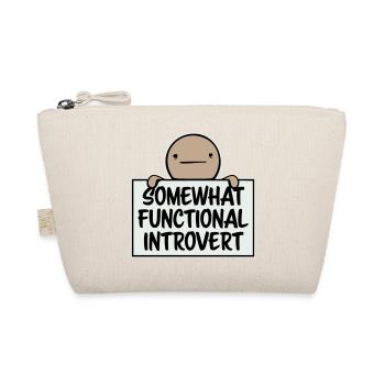 Somewhat Functional Introvert Spruch Logo Text - Bio-Täschchen - Natur - Vorne