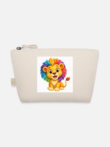 Regenbogenlöwe Farbspiel - Bio-Täschchen - Natur