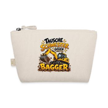 Tausche Schwester gegen Bagger - Bio-Täschchen - Natur - Vorne