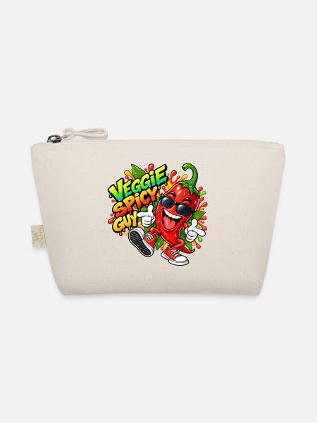 Veggie Spicy Guy Cartoon - Bio-Täschchen - Natur