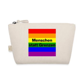 MENSCHEN STATT GRENZEN. BOTSCHAFT GEGEN RECHTS - Bio-Täschchen - Natur - Vorne