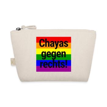CHAYAS GEGEN RECHTS, BUNTER REGENBOGEN, QUEER - Bio-Täschchen - Natur - Vorne