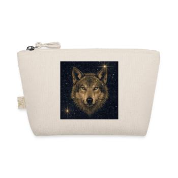Wolf im Sternenmeer - Bio-Täschchen - Natur - Vorne