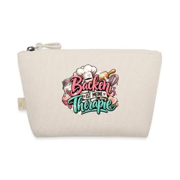 Backen ist meine Therapie – Backliebe Geschenk  - Bio-Täschchen - Natur - Vorne