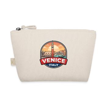 Venedig Italien Reiseabzeichen Rialto Gondel Geschenk - Bio-Täschchen - Natur - Vorne