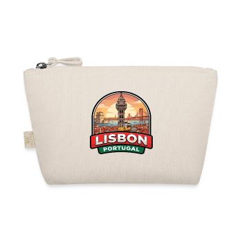 Lissabon Portugal Reiseabzeichen Belem Turm Geschenk - Bio-Täschchen - Natur - Vorne