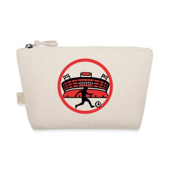 Fussballer Stadion Silhouette - Bio-Täschchen - Natur - Vorne