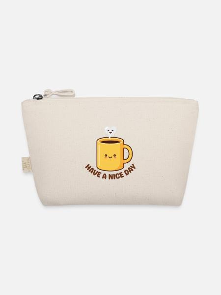 Schönen Tag noch, Kawaii-Kaffeetasse - Bio-Täschchen - Natur
