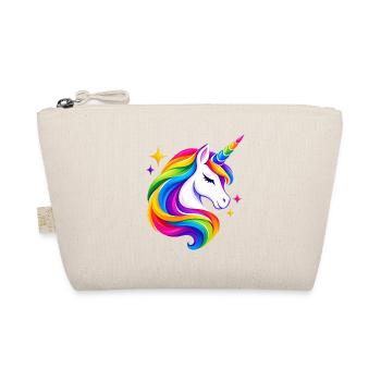 Flammendes Regenbogeneinhorn - Bio-Täschchen - Natur - Vorne