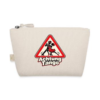 Achtung Tango – Tanzpaar im Warnschild - Bio-Täschchen - Natur - Vorne
